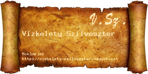 Vizkelety Szilveszter névjegykártya